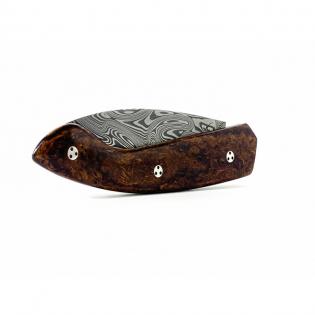 Couteau Ariegeois Systeme - Bois De Fer - Damasteel